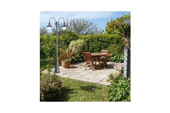 lampadaire de jardin ideal lux lampadaire cima anthracite 2xe27 60w