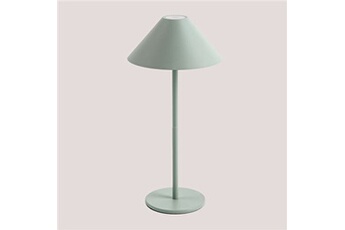 lampe de table sklum lampe de table led sans fil d'extérieur nebida céladon 31,5 cm
