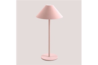 lampe à poser sklum lampe de table led sans fil nebida rose noisette