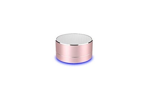 Enceinte sans fil GENERIQUE Enceinte metal bluetooth pour "iphone  12" port usb carte tf auxiliaire haut parleur micro mini (rose)