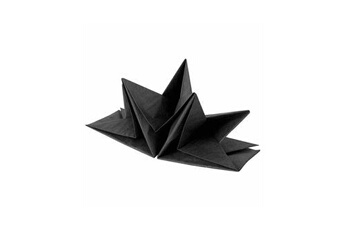 serviette de table paris prix lot de 12 serviettes en papier "pré pliées" 40x60cm noir