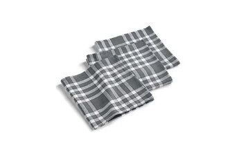 serviette de table paris prix lot de 3 serviettes de table "traditio" 45cm anthracite