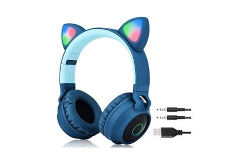 Ecouteurs Chronus Bluetooth casque chat oreille sans fil