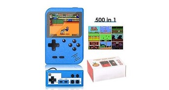 Console Nintendo Switch GENERIQUE Rétro mini console de jeu vidéo tenue dans la main 500 jeux classiques intégrés pour les enfants - bleu