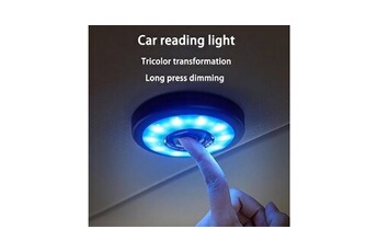 lampe de lecture generique lampe de toit lecture intérieure voiture éclairage arrière sans câblage led coffre - multicolore