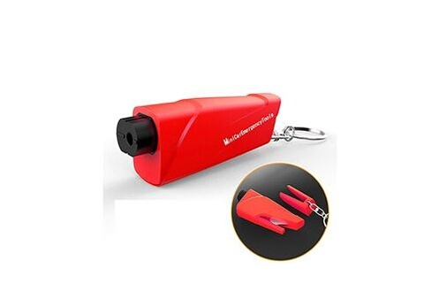 Coffret multi-outils GENERIQUE Dispositif d'évacuation portatif de brise -vitre marteau sécurité voiture multifonction - rouge