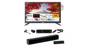 TV LED Antarion tv led 19" 48cm smart connect dvd intégré + barre de son 30w