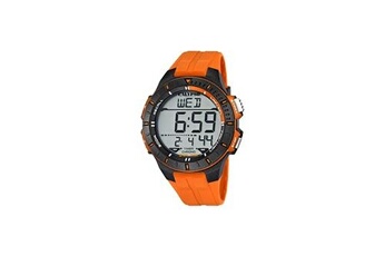montre calypso montres - k5617 / 4 - montre homme - quartz digital - alarme / chronomètre / eclairage - bracelet plastique noir