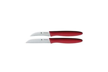 couteau wmf couteau lot de 2 pièces lame en acier spécial poignées en plastique rouge nr 1870679990