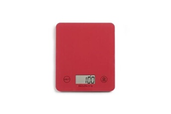 balance de cuisine électronique coloris rouge dom354rc - capacité 5 kg - ml ou g dom354rc