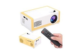 Vidéoprojecteur Vendos85 Mini vidéoprojecteurs de cinéma 1080p full hd hdmi av usb blanc jaune