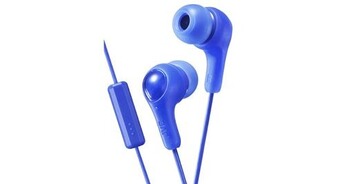Casque audio Jvc Gumy plus : ecouteurs intra-auriculaires avec microphone et télécommande- bleu
