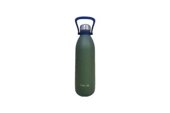 Gourde et poche à eau Qwetch bouteille isotherme inox titan kaki 1,5l