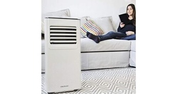 Climatiseur mobile 3 en 1 avec fonction climatisation,ventilation,déshumidification 7000 btu blanc