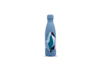 Gourde et poche à eau Qwetch bouteille isotherme inox altitude bleu denim 500ml