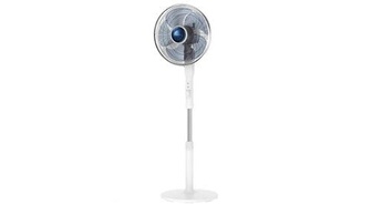 Ventilateur sur pied de 40 cm avec fonction turbo 70w blanc bleu