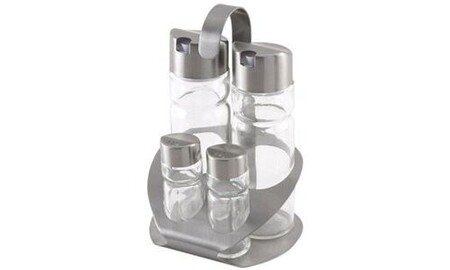Huilier-vinaigrier - Monix - Sabor - Acier inoxydable - 4 pièces Huilier-vinaigrier - Monix - Sabor - Acier inoxydable - 4 pièces