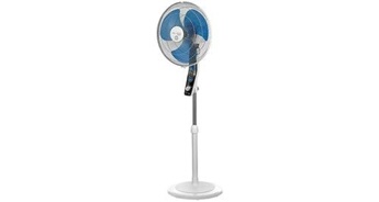 Ventilateur sur pied de 40 cm avec 3 vitesses 60w blanc noir bleu