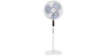 Ventilateur sur pied de 40 cm avec minuterie 60w blanc