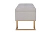 Helloshop26 Banquette pouf tabouret meuble banc avec compartiment de rangement 105 cm gris velours 3002134 photo 3