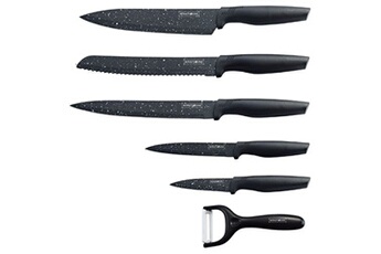 couteau royalty line ensemble de couteaux antiadhésifs avec éplucheur de pommes de terre - revêtement en marbre