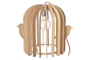 lampe à poser la chaise longue - lampe cage oiseaux - beige -