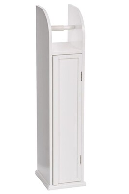 Porte papier toilette Pegane Dérouleur de papier toilette en MDF coloris blanc - Longueur 20 x Profondeur 18 x hauteur 79,4 cm - -