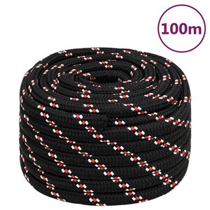 VidaXL Corde de bateau tressée en bobine Polyester 12 mm x 50 m VidaXL Corde de bateau tressée en bobine Polyester 12 mm x 50 m