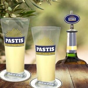 Coffret Cadeau Pastis 'Le Pastis De Papa' – Verre Personnalisé + Bec Verseur, Idéal Pour Les Amateurs