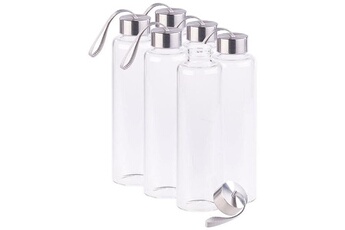 Gourde et poche à eau Pearl 6 bouteilles en verre borosilicate - 550 ml