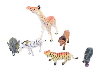 autres jeux d'éveil johntoy set de jeu animaux sauvages 6 pièces multicolore