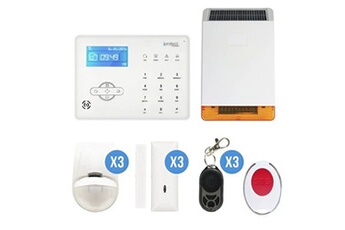 Kit sécurité pour la maison Iprotect Evolution Kit Alarme maison RTC 15 avec sirène solaire