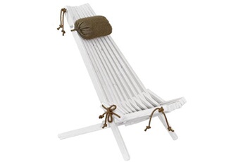 Chaise longue - transat GENERIQUE Ecofurn - Chilienne en bois EcoChair (coussin offert) Pin blanc