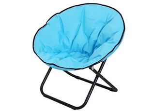loveuse fauteuil rond de jardin fauteuil lune papasan pliable grand confort 80l x 80l x 75h cm grand coussin fourni oxford bleu