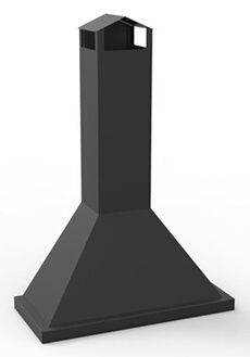 FM Cheminée métallique CB-100 pour barbecue L.110 cm P.50 cm