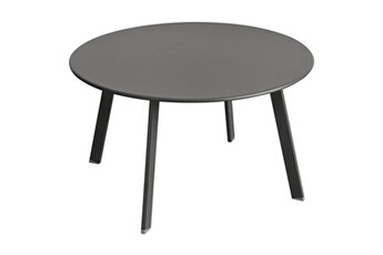 hespéride - table d'appoint de jardin saona - diam. 70 cm - gris graphite - saona