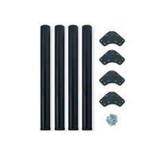 Kit de 4 pieds réglables pour table D. 60 x 710 mm en acier peint noir - 2034514