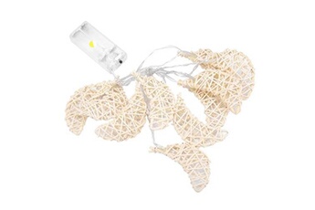 guirlande lumineuses generique 10 leds rotin corde fée lumière décor lampe pour noël fête de mariage (lune)