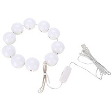 Kit de Lumière de Miroir - lampe pour miroir cosmétique lampe de coiffeuse table4.5 mètres 10 ampoules LED lampe de coiffeuse