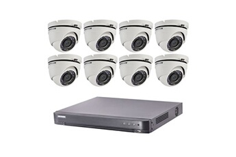 Kit sécurité pour la maison Hikvision HIK-8DOM-THD-002 - Kit vidéo surveillance Turbo HD 8 caméras dôme