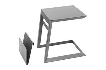 hespéride - table d'appoint de jardin design allure - l. 55 x h. 55 cm - gris graphite - allure
