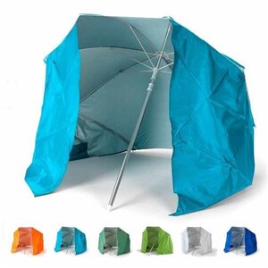 Parasol de plage 2 places UPF 50+ - Paruv windstop bleu jaune Parasol de plage 2 places UPF 50+ - Paruv windstop bleu jaune