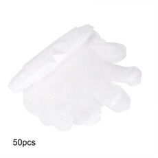 Gants Jetables A Long Bras En Plastique Pour Animaux De Ferme Examen Vétérinaire 50Pcs (Blanc)