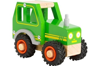 autre circuits et véhicules small foot - tracteur miniature en bois - 11078