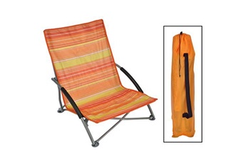 chaise de plage pliable orange 65x55x25/65 cm