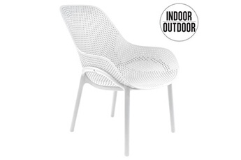 fauteuil de jardin the home deco factory - fauteuil pour table de jardin design malibu - blanc - malibu