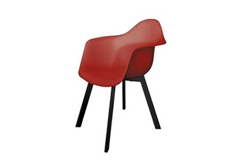 fauteuil de jardin ozalide - fauteuil pour table de jardin malmo - rouge - malmo