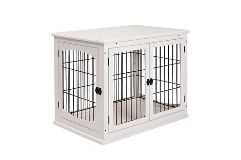 Niche Pawhut Cage pour chien animaux cage en bois MDF classe E1 3