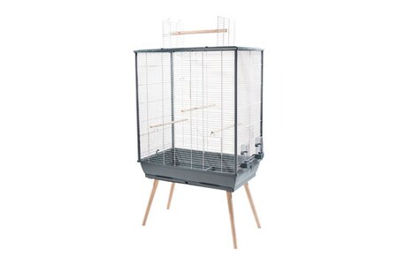 Cage à oiseaux Zolux - Cage à oiseaux Neo Jili XL gris