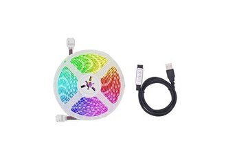 Bande lumineuse LED avec lumière multicolore USB 5050 RGB flexible 2M Blanc K70